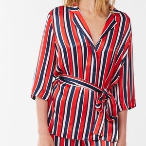 Just Female Mynte Striped Button-Down Top & Pants